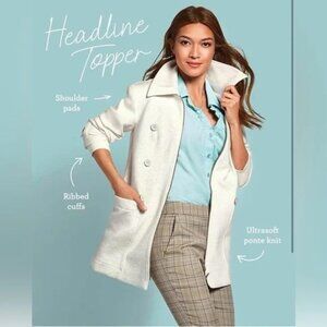 CABI Headline Topper Coat in Oatmeal Sz XL #6463 NWOT